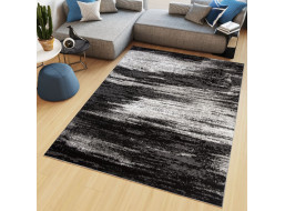Kusový koberec MAYA Fog - šedý/čierny