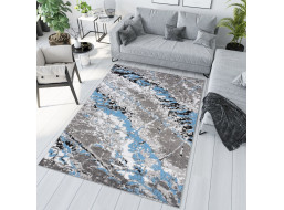 Kusový koberec MAYA Marble - modrý/sivý