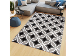 Kusový koberec MAYA Pattern - čierny/sivý