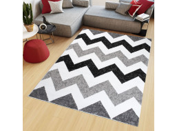 Kusový koberec MAYA - šedý/biely/čierny