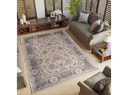 Kusový koberec COLORADO Leaves - svetlo béžový