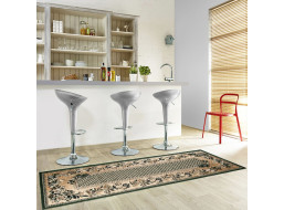 Behúň ATLAS flora - tmavo béžový/zelený