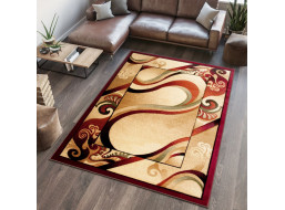 Kusový koberec ANTOGYA Wave - krémový/červený