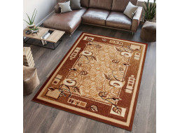 Kusový koberec ATLAS Spirals - béžový/hnedý