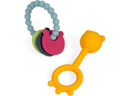 Bigjigs Toys Hrkálka a hryzátko 2 v 1 a hryzací krúžok Medvedík