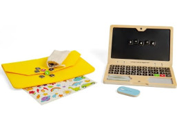 Bigjigs Toys Drevený magnetický notebook
