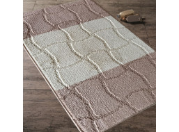 Súprava kúpeľňových predložiek s výrezom TÁŇA - tiles - béžová