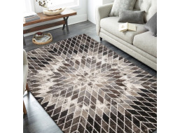 Kusový koberec PANNE mandala - hnedý