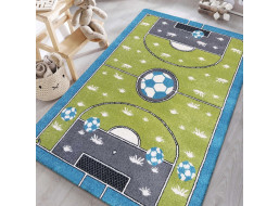 Detský koberec Štadión - zelený/modrý