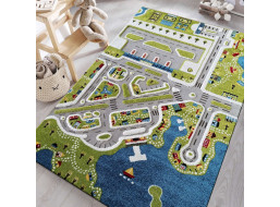 Kusový koberec Color Kids - POBREŽIE - modrý/zelený