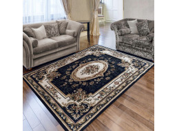 Kusový koberec NOBLE rosette - tmavomodrý