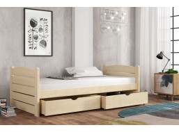 Detská posteľ z masívu borovice URŠULA so šuplíkmi - 180x80 cm - PRÍRODNÁ BOROVICA