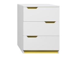 Komoda - MODERN TYP A, biela + žltá