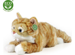 Rappa Plyšová mourovatá mačka hnedá 40 cm ECO-FRIENDLY
