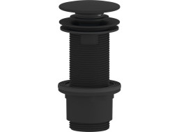 Sapho Umývadlová výpusť 5/4“, click-clack, veľká zátka, 10-80mm, ABS/čierna mat CV1132B