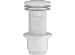 Sapho Umývadlová výpusť 5/4“, neuzatvárateľná, veľká zátka, 10-80mm, ABS/biela mat CV1232WM