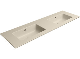 GSI PURA keramické dvojumývadlo Slim 142x46cm, bez otvoru, creta mat 8889008