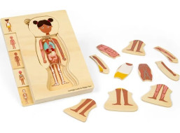 Bigjigs Toys Drevené puzzle Anatómia dievča