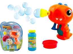 SPARKYS Bublifuková pištoľ Bubble Fun Dinosaurus s náplňou oranžová