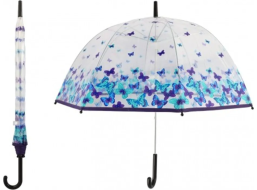 TEDDIES Dáždnik 80cm priehľadný s motýlikmi