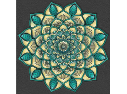 NORIMPEX Diamantové maľovanie 7D Tyrkysová mandala 30x40cm