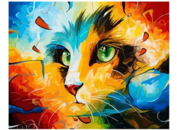 NORIMPEX Diamantové maľovanie Abstraktná mačka 30x40cm