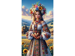 NORIMPEX Diamantové maľovanie Dievča so slnečnicami 30x40cm