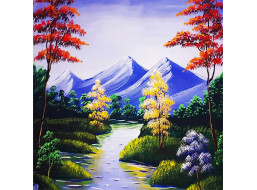 NORIMPEX Diamantové maľovanie Horská bystrina 30x40cm