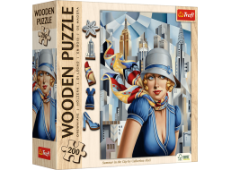 TREFL Drevené puzzle Art: Catherine Abel - Leto v meste 200 dielikov