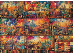 SCHMIDT Puzzle Cestovanie s knihami a vínom 2000 dielikov