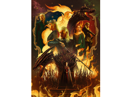 TREFL Puzzle Premium Plus Hra o tróny: Rod draka 1000 dielikov