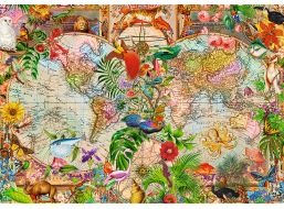 TREFL Puzzle Premium Plus Tea Time: Antická mapa sveta 1000 dielikov