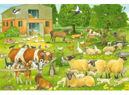 SCHMIDT Puzzle Zvieracie rodinky zo statku 100 dielikov