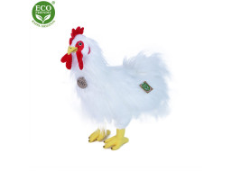 Rappa Plyšový kohút biely stojaci 33 cm ECO-FRIENDLY