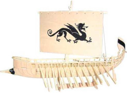 Woodcraft Drevené 3D puzzle Galéra