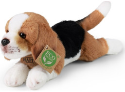 Rappa Plyšový pes bígel ležiaci 20 cm ECO-FRIENDLY