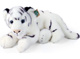 Rappa Plyšový tiger biely ležiaci 36 cm ECO-FRIENDLY
