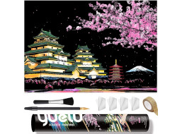 NORIMPEX Škrabací obrázok Japonsko 75x52cm