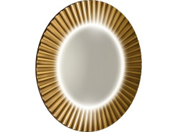 Sapho PRIDE okrúhle zrkadlo s LED osvetlením v ráme ø 90cm, bronz PD954