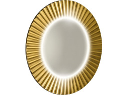 Sapho PRIDE okrúhle zrkadlo s LED osvetlením v ráme ø 90cm, zlato PD950