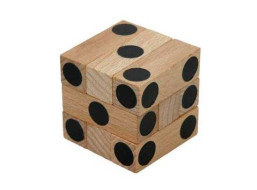 Drevený hlavolam kocka Cube