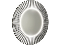 Sapho PRIDE okrúhle zrkadlo s LED osvetlením v ráme ø 90cm, strieborná PD952