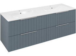 Sapho CIRASA umývadlová skrinka s dvojumývadlom 141x54x46cm, siena strip CR141-4242S-21
