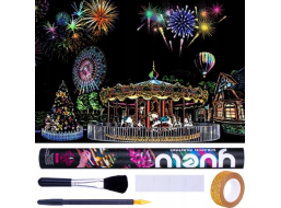NORIMPEX Škrabací obrázok Zábavný park 75x52cm