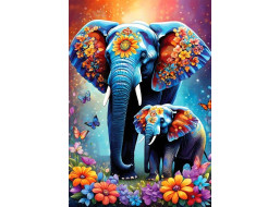 ALIPSON Puzzle Materská láska: Slony 1000 dielikov