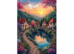 ALIPSON Puzzle Dedina pri vode 500 dielikov