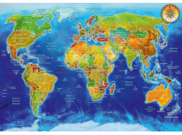 BLUEBIRD Puzzle Politická mapa 1000 dielikov