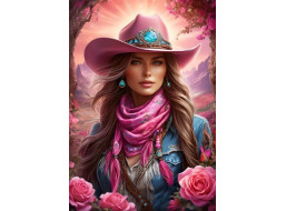 BLUEBIRD Puzzle Ružová cowgirl 1000 dielikov