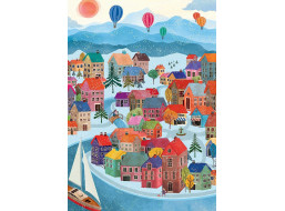 PIECES & PEACE Puzzle Dedina v zime 500 dielikov