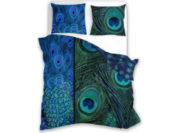 Saténové obliečky NOBILE Peacock - modré/zelené - 140x200 cm